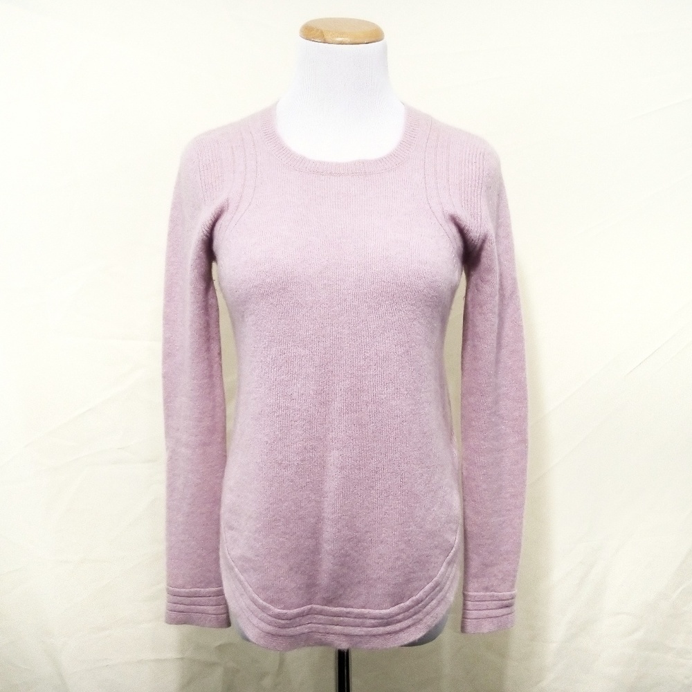 27 Miles Cashmere Sweater Light Lavender Pink Purple Women's Size Xs Flaw